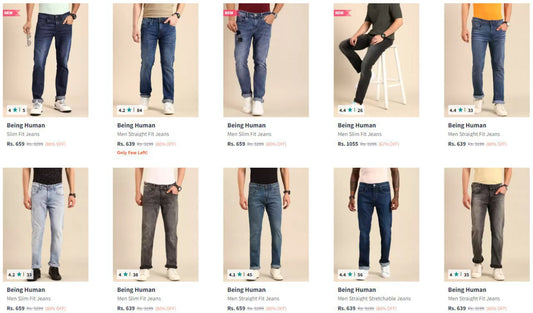 Upto 80% Off On Being Human Jeans