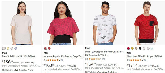 Upto 80% Off On MAX Clothing. (29-12-24)