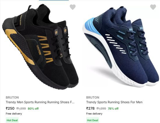 Bruton Sports Shoes Starts At Rs.250