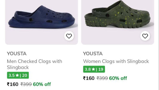 AJIO Loot : Men's Clogs Start @160. (30-12-24)