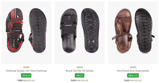 AJIO LOOT : Men's Sandal Start @108