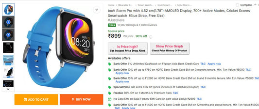boAt Storm Pro with 4.52 cm(1.78") AMOLED Display, 700+ Active Modes