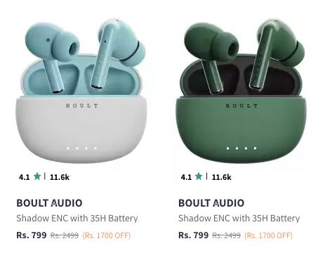 Myntra : Upto 80% off on Boult Audio Earbuds Starts From Rs.799 🔥🔥