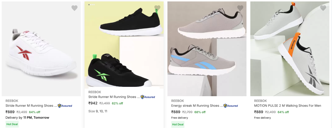 Upto 85% Off OnReebok Shoes🥳