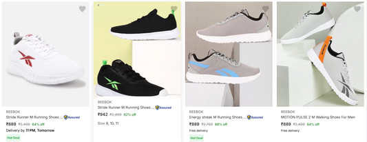 Upto 85% Off OnReebok Shoes🥳