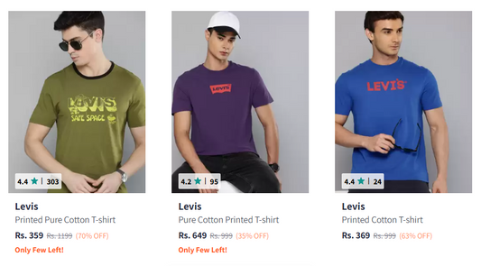 Myntra : 70% Off On Levi's Clothing. (09-12-24)