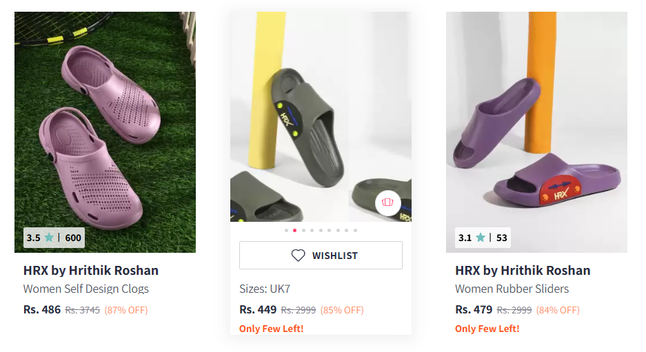 Hrx Footwear Upto 89% Off (12-12-24)