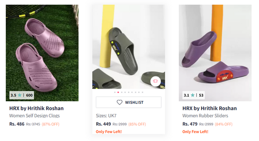 Hrx Footwear Upto 89% Off (12-12-24)