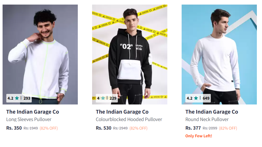 🌟Myntra : Upto 84% Off On The Indian Garage Co Clothing. (17-12-24)