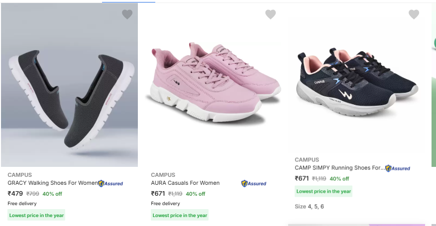 Campus Shoes Starts @479. (24-12-24)