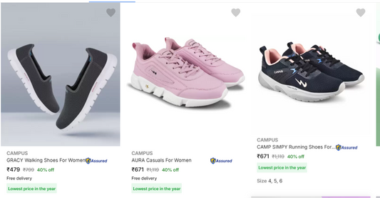 Campus Shoes Starts @479. (24-12-24)