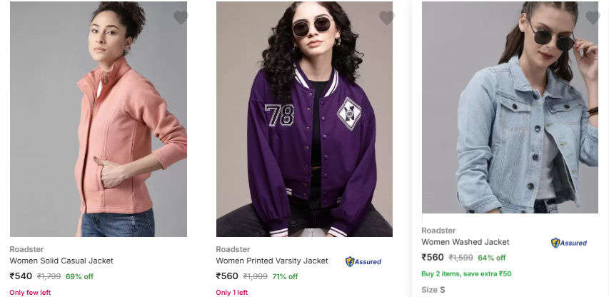 Upto 82% Off On Roadster Clothing.