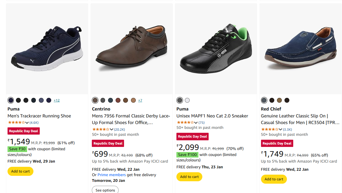 Upto 74% On Crocs, Puma, Adidas & More Brands Footwear.