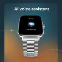 Noise Icon 3 1.91" Display with Bluetooth Calling, Metallic finish & Voice Assistant Smartwatch (Elite Silver Strap, Regular)