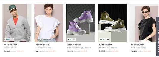 Myntra : Upto 90% Off On Kook N Keech Clothing. (05-12-24)