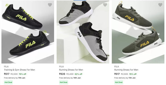 Upto 77% Off on Fila Men’s Sports Shoes