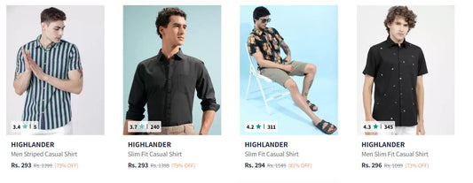 Highlander Shirt from Rs.287