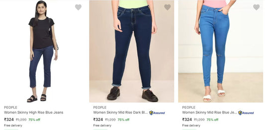 Flipkart | People Women's Jeans from ₹324
