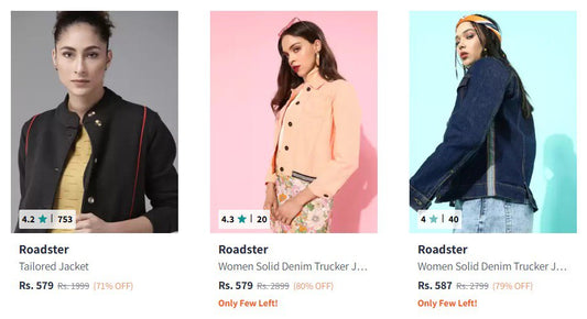Roadster Jackets Min. 70% Off