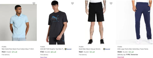 Puma Clothing Upto 74% Off