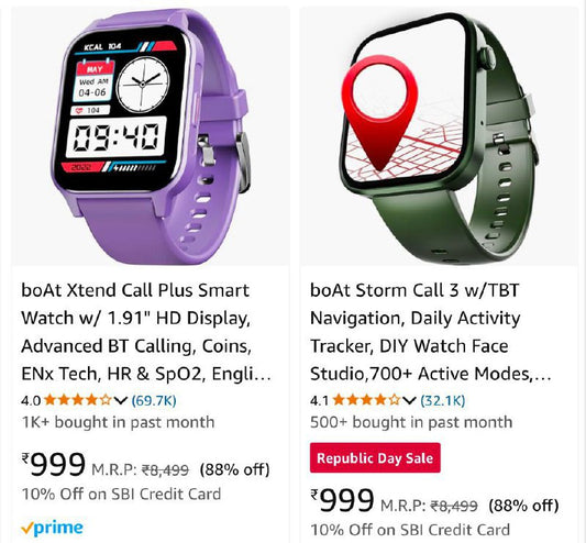 boAt Calling Smartwatch Starts 999.