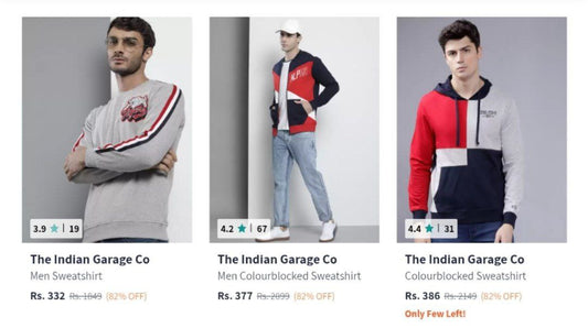 Indian Garage Clothing Upto 82% Off