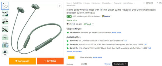 realme Buds Wireless 3 Neo @ 999.