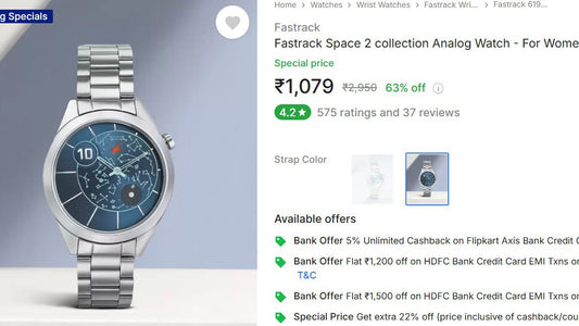 Fastrack Space 2 collection Analog Watch At Rs.1079 (10-11-24)