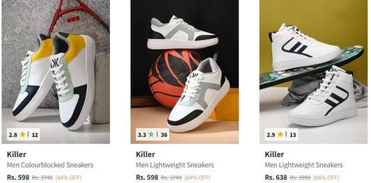 Myntra | Upto 84% Off On Killer Casual Shoes starting From Rs.598 (24-11-24)