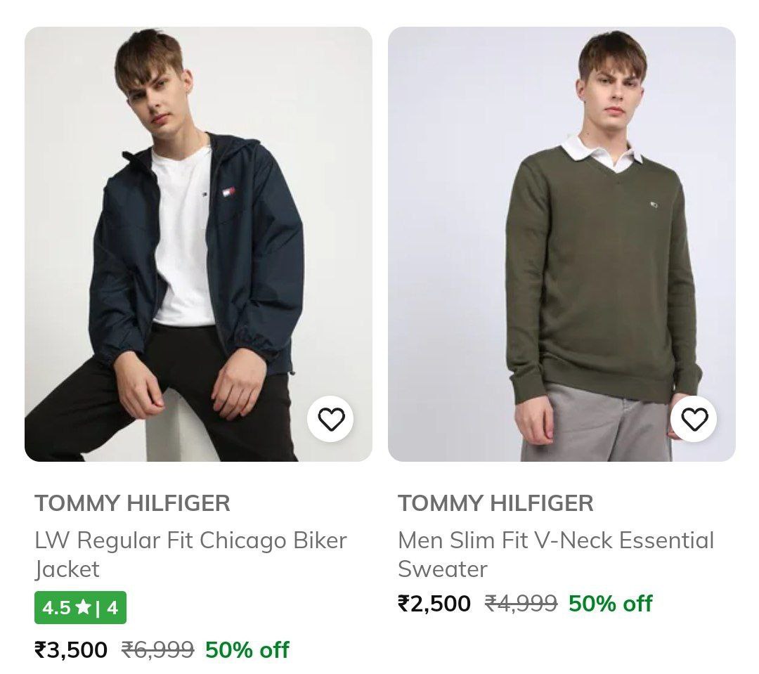 AJIO : Tommy Hilfigher Flat 50% Off (26-11-24)