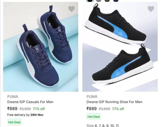 Upto 80% Off On Puma Shoes Starts Rs.889 (26-11-24)