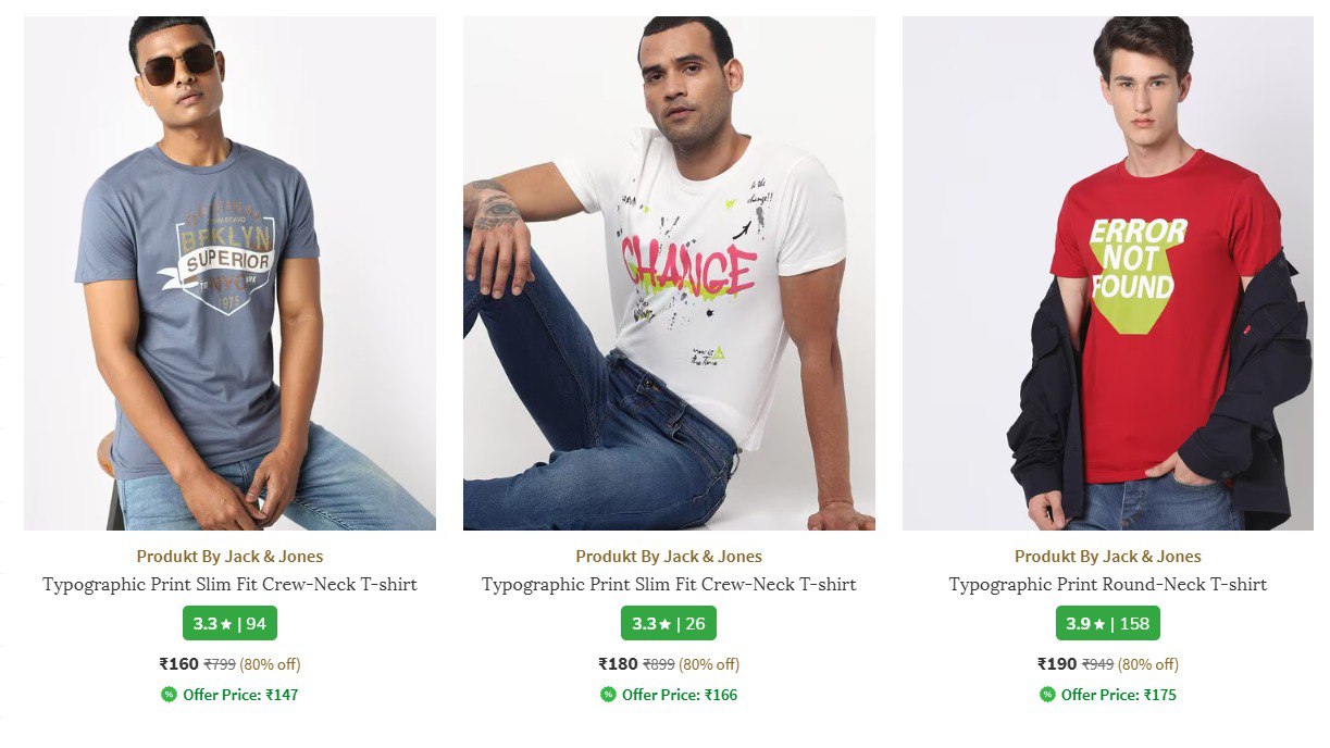 AJIO Loot : Flat 80% Off On Jack & Jones Clothing. (27-11-24)