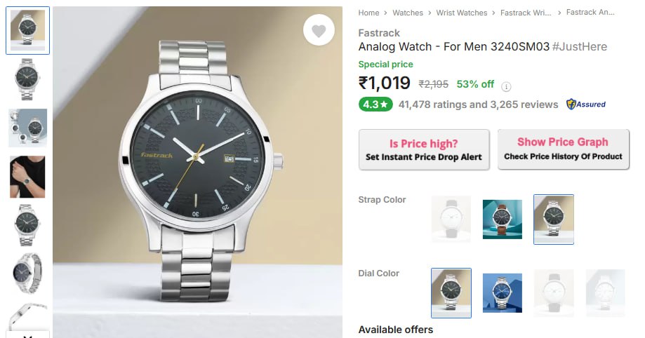 Fastrack Analog Watch - For Men At Rs.1,019 (28-11-24)