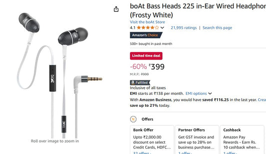 🔥boAt Earphone at ₹348 & ₹399 (01-12-24)