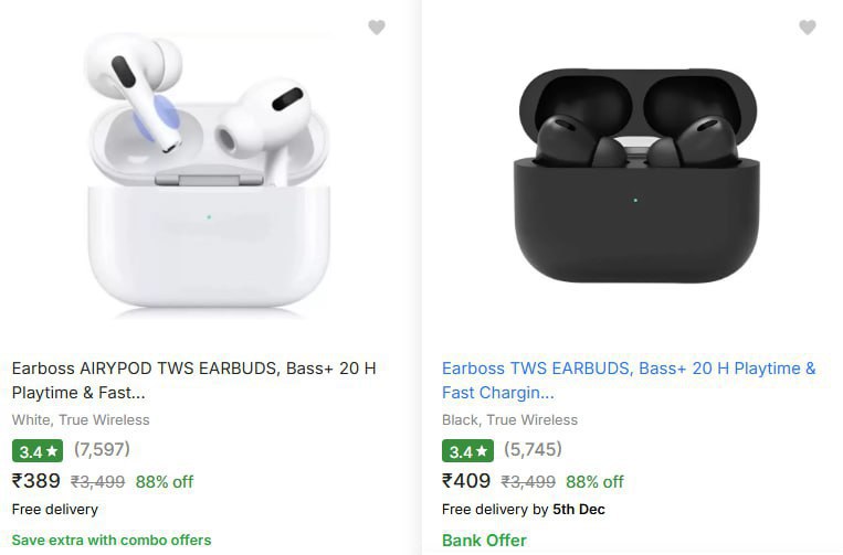 Wireless earbuds Top Brands upto 80% off From Rs.389 (01-12-24)