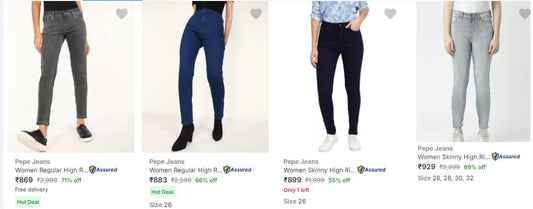 Pepe Jeans Women's Jeans Upto 71% Off(04-12-24)