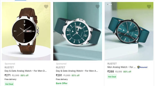 Upto 87% Off On Watches Starts At Rs.271 (04-12-24)