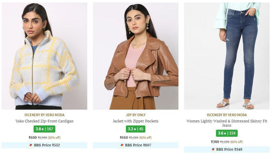AJIO Loot : 80% Off On Vero Moda & ONLY Women Clothing (09-12-24)