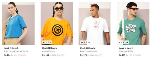 Myntra : Oversized T-Shirt Starts @ ‎164.🏃‍➡️🔥 (11-12-24)