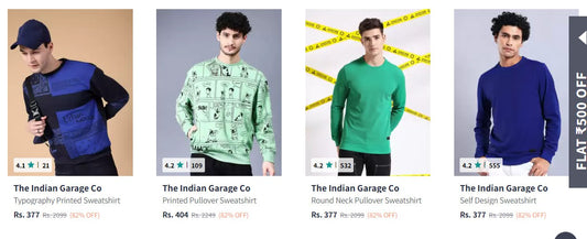 Men Sweatshirts Upto 87% Off (11-12-24)
