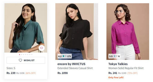 Women's Casual Shirt Start @215 (12-12-24)