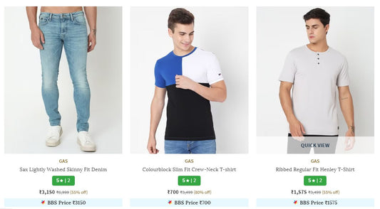 Ajio Loot : Upto 80% Off On GAS Clothing. (13-12-24)