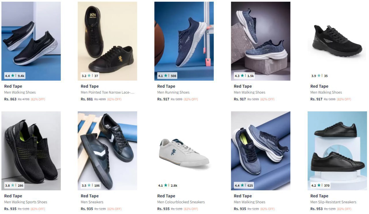 Myntra : Flat 82% Off on Redtape Shoes. (15-12-24)