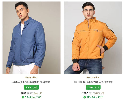 Upto 75% Off Fort Collins Jackets (15-12-24)