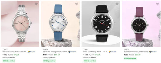 Timex Watches Start at ₹390. (24-12-24)