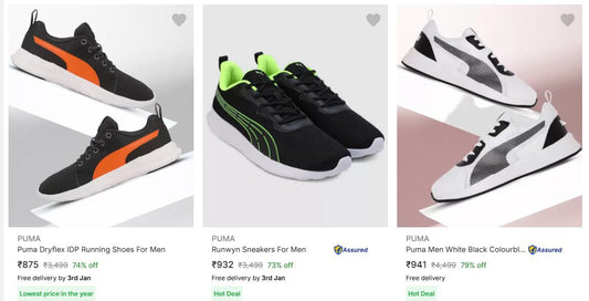 Upto 78% Off On Branded Men's Shoes.