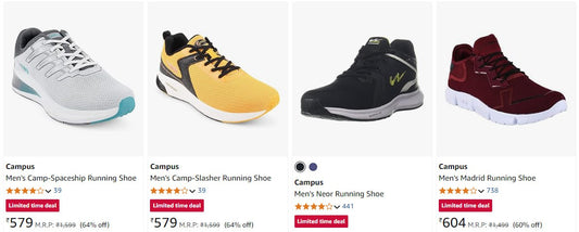 Campus Men's Shoe Starts ₹579.