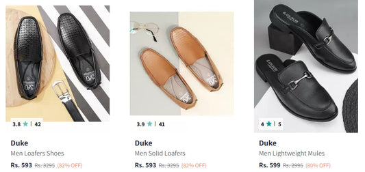Upto 82% Off On Duke Shoes