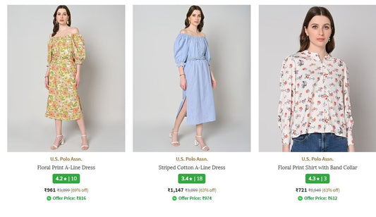 Ajio : Upto 75% Off On U.S. POLO ASSN. Clothing.