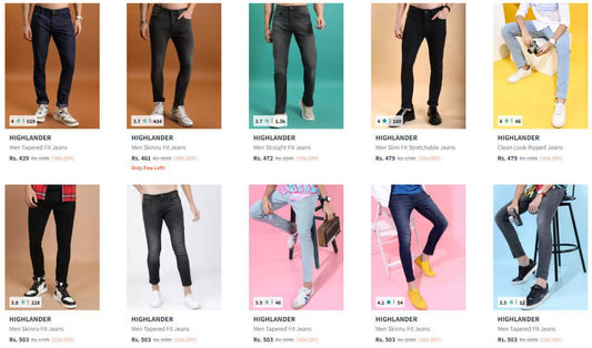 Highlander Men's Jeans Starts @439